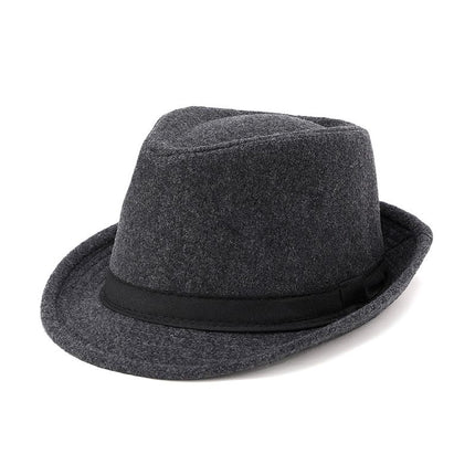 Men Woolen Topper Hat Hat Xiangfang Warm Winter Grey All yards