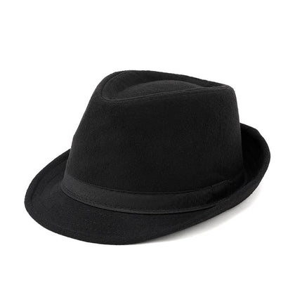 Men Woolen Topper Hat Hat Xiangfang Warm Winter Black All yards
