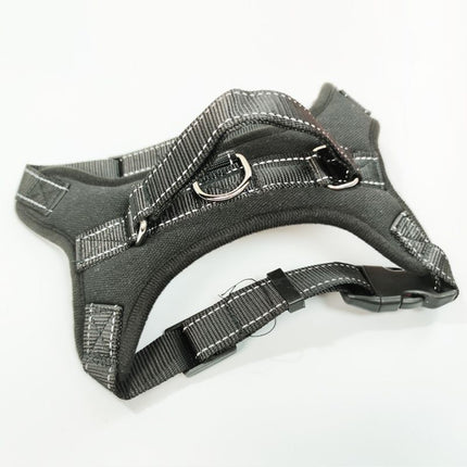 YOBI bear Dog Harness Retractable Vest Cloth Black K10 chest strap L