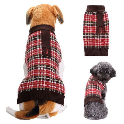 Dog Sweater Acrylic Knit Christmas Black and White Deer XS Size: XS; Neck (cm): 20-24; Bust (cm): 28-32; Back length (cm): 18-20; Recommended pet weight (kg): 1.5 - 2.5