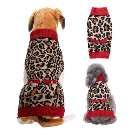 Dog Sweater Acrylic Knit Christmas Red and white Santa Claus XXS