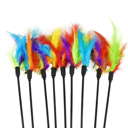 Cat Feather Toy PVC 50cm Macaron Turkey 50cm (including colorful feathers)