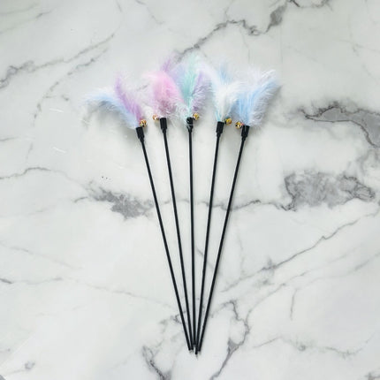 Cat Feather Toy PVC 50cm Macaron Turkey 50cm (including macaron turkey feather)