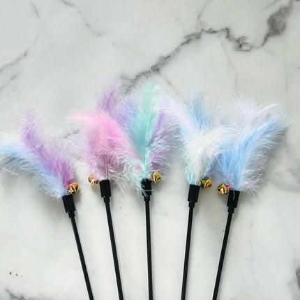 Cat Feather Toy PVC 50cm Macaron Turkey 50cm (including macaron turkey feather)