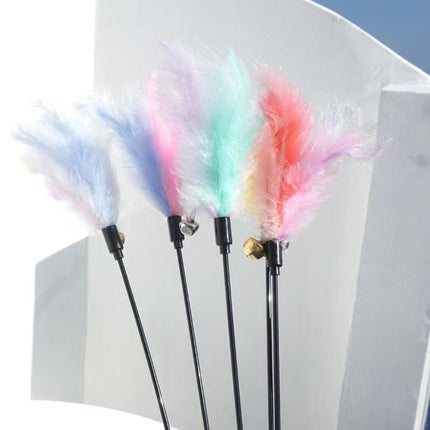 Cat Feather Toy PVC 50cm Macaron Turkey 50cm (including macaron turkey feather)