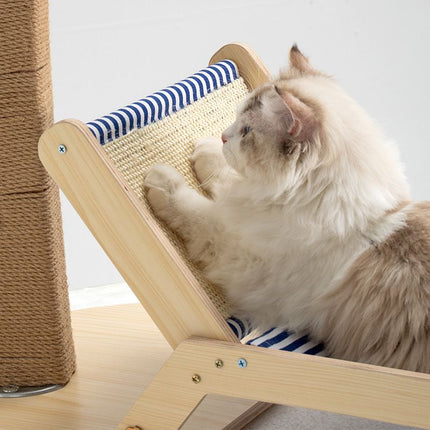 Lailey Cat Coconut Tree Climbing Frame Sisal Post Coconut Tree Tent Nest-Fruit Green