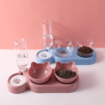 Snail Automatic Pet Feeder Plastic Dog Cat Bowl Girl powder
