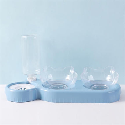 Snail Automatic Pet Feeder Plastic Dog Cat Bowl Girl powder