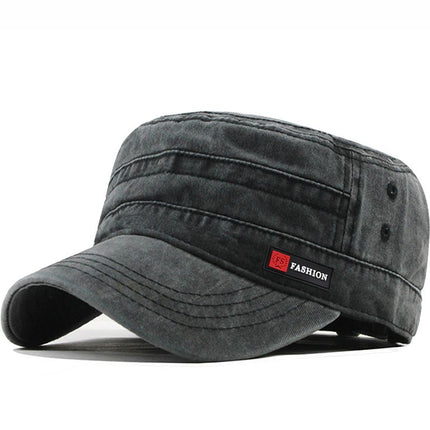 Xu Guan Washed Cotton Baseball Cap Adjustable Sunshade Black