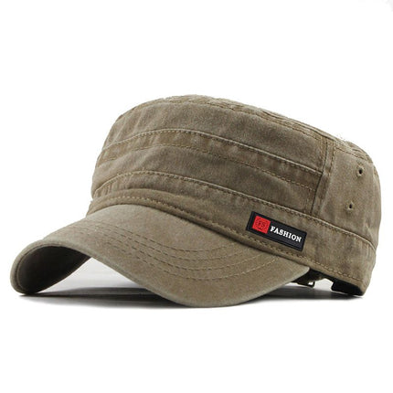 Xu Guan Washed Cotton Baseball Cap Adjustable Sunshade JX-5366 Army Green