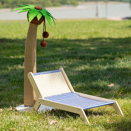 Lailey Cat Coconut Tree Climbing Frame Sisal Post [Solid wood multilayer] Coconut tree roller bed