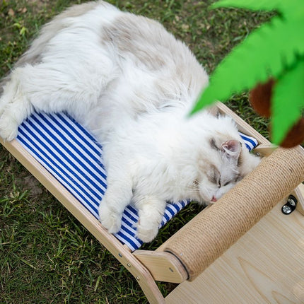 Lailey Cat Coconut Tree Climbing Frame Sisal Post [Teddy velvet] Coconut tree roller bed