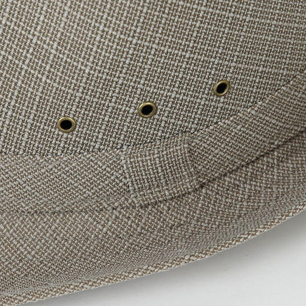 Men's Linen Top Hat Summer Dome Curled Brim Hong Kong and Macao hemp deep gray 60#