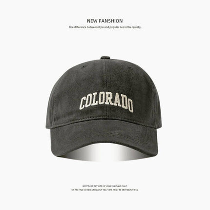 Men Summer Baseball Cap Cotton Adjustable 65cm Colo Grey Large size (60-65cm) adjustable