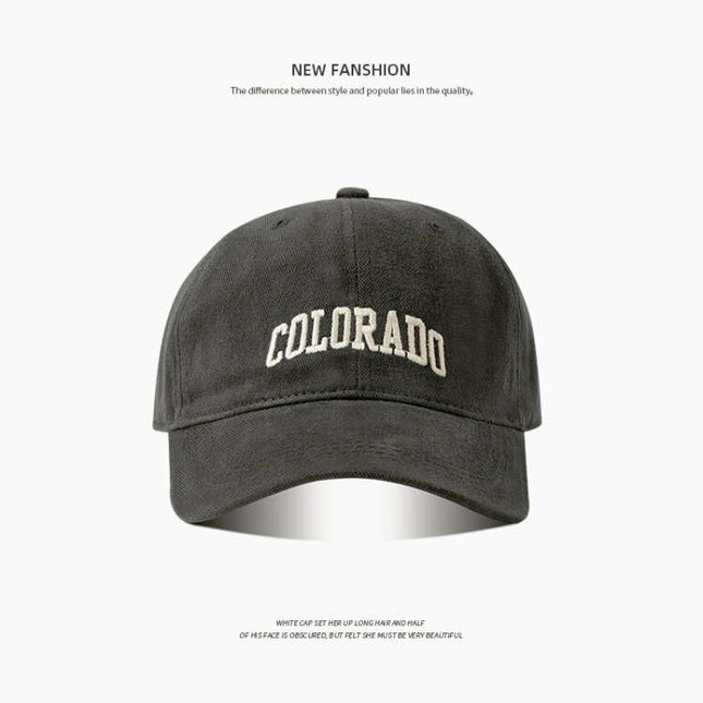 Men Summer Baseball Cap Cotton Adjustable 65cm Colo Grey Large size (60-65cm) adjustable