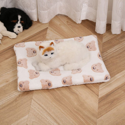 Pet Mat Thick Warm Cat Dog Blanket White Bear 30x40cm