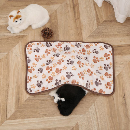 Pet Mat Thick Warm Cat Dog Blanket White Bear Pink Bear Pet mat 40x50cm