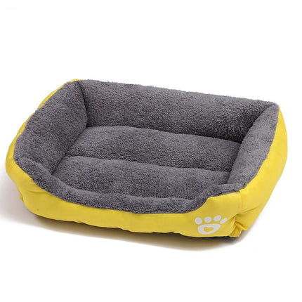 Pet Bed Semi Enclosed Pp Cotton Warm Yellow L:66*50*12
