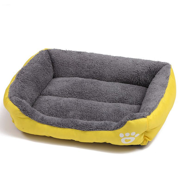 Pet Bed Semi Enclosed Pp Cotton Warm Yellow L:66*50*12