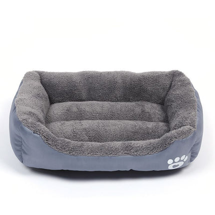 Pet Bed Semi Enclosed Pp Cotton Warm Grey M：54*42*11
