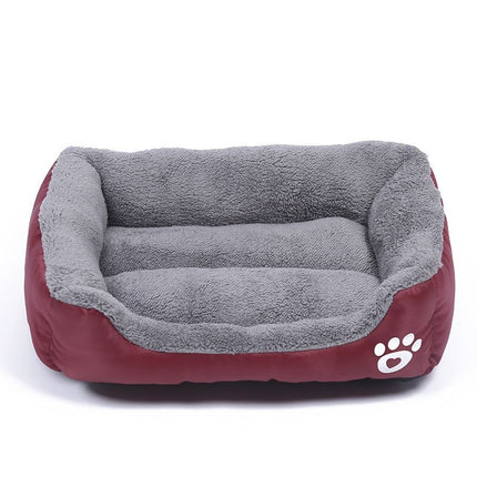 Pet Bed Semi Enclosed Pp Cotton Warm Burgundy 3XL：110*82*15