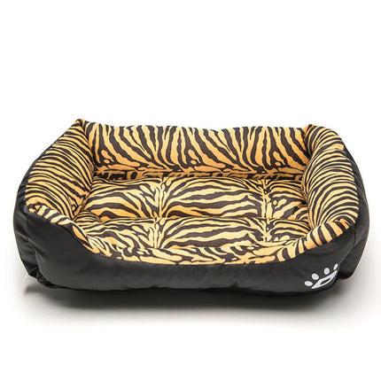Pet Bed Semi Enclosed Pp Cotton Warm Khaki S:43*32*10