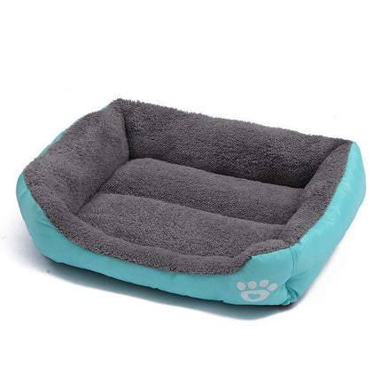 Pet Bed Semi Enclosed Pp Cotton Warm Khaki M: 54*42*11