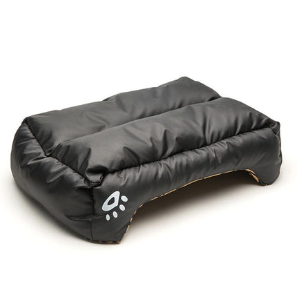 Pet Bed Semi Enclosed Pp Cotton Warm Khaki M: 54*42*11