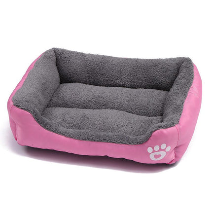 Pet Bed Semi Enclosed Pp Cotton Warm Blue L：66*50*12