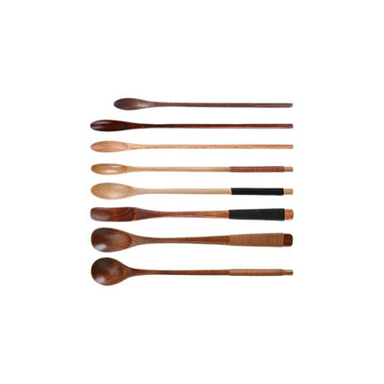 YF JY Wooden Spoon Japanese Style Long Handle... 20*2cm large paint khakis