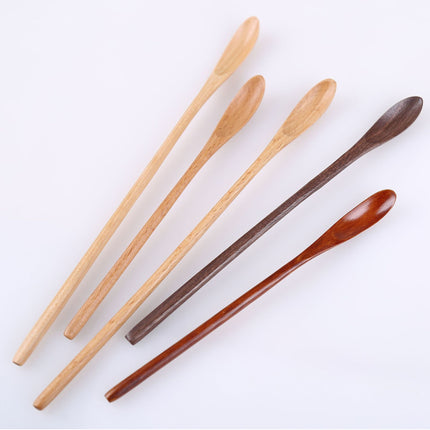 YF JY Wooden Spoon Japanese Style Long Handle... 20*2cm large paint khakis