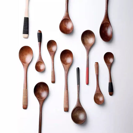 Wooden Spoon Create Credit Long Handle [beech white embryo] small tip 14*3 cm