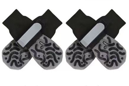 Dog Shoes Non Slip Indoor Outdoor Cotton Black caterpillar - double-sided adhesive dot [opp bag packaging] Xl super large 8.6*20cm [recommended 20-30kg] [pack of four]