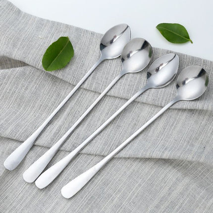 Zimoo Stainless Steel Spoon Long Handle Office Kitchen Pointed spoon