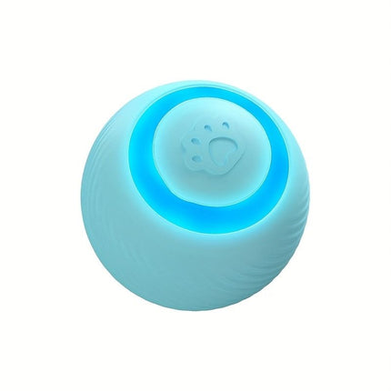 Interactive Rolling Cat Toy Ball with Automatic Movement, Bounce & Spin, USB Rechargeable for Indoor Play, Stimulates Hunting Instincts (Pink)