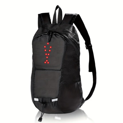 Cycling Backpack Safety Backpack Turn Signal Backpack LED Backpack Australia - Black - Size L