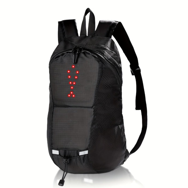 Cycling Backpack Safety Backpack Turn Signal Backpack LED Backpack Australia - Black - Size L
