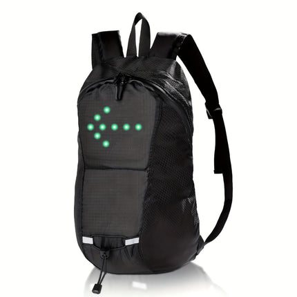 Cycling Backpack Safety Backpack Turn Signal Backpack LED Backpack Australia - Black - Size L