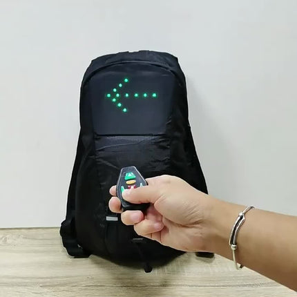 Cycling Backpack Safety Backpack Turn Signal Backpack LED Backpack Australia - Black - Size L