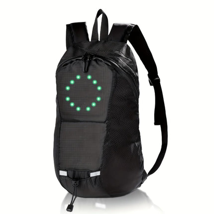 Cycling Backpack Safety Backpack Turn Signal Backpack LED Backpack Australia - Black - Size L