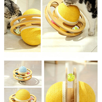Cat Scratch Ball with Non-Dusting Spinning Bell,large
