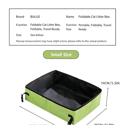 Portable Foldable Cat Litter Box for Travel,small grey