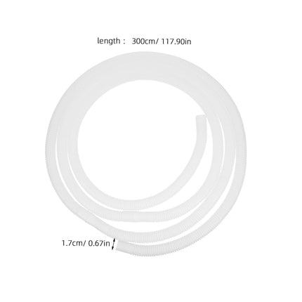 White Plastic Drainage Pipe for Window Air Conditioner with Leakproof Hose Clamp, and Easy to Install