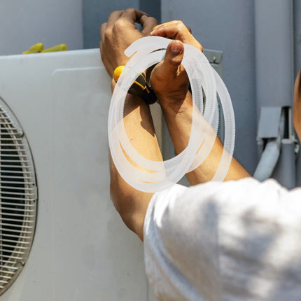 White Plastic Drainage Pipe for Window Air Conditioner with Leakproof Hose Clamp, and Easy to Install