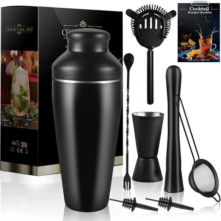 8PCS/700ML Stainless Steel Cocktail Shaker Bartender Tools Set Bar Supplies