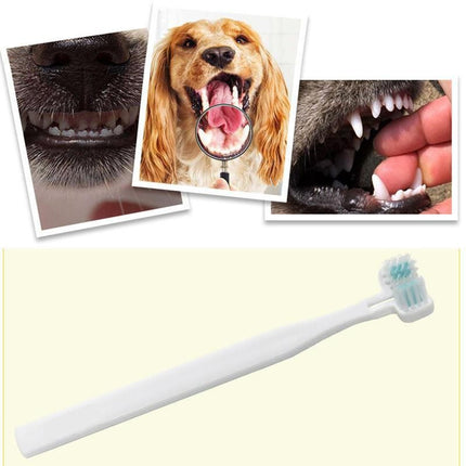 Double Head Toothbrush Dog Pet Cat Brush Dental Health Gum Care Cleaning Teeth