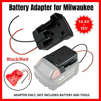 Diy For Milwaukee M18 Xc 18V Diy Project Battery Adapter/Base Power 2 Wirings - Black