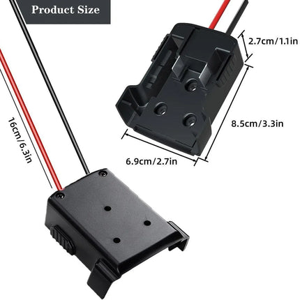 Diy For Milwaukee M18 Xc 18V Diy Project Battery Adapter/Base Power 2 Wirings - Red