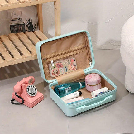 Portable 14 Inch Suitcase Mini Small Travel Storage Hand Gift Box - Green