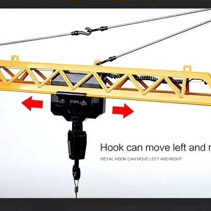HUINA 1/14 12CH RC Alloy Tower Crane Engineering Construction Vehicle Toy Kids Car